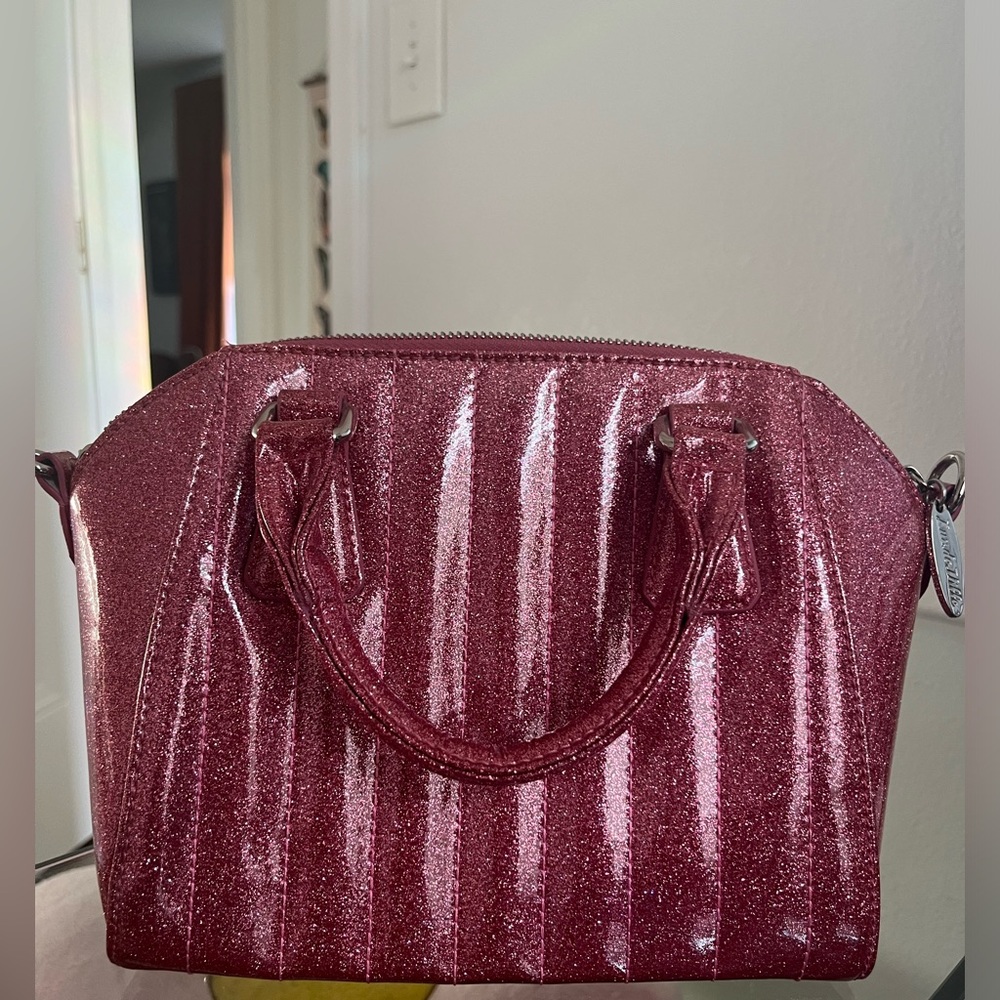 Pink sparkly lux de villa bag - pinup